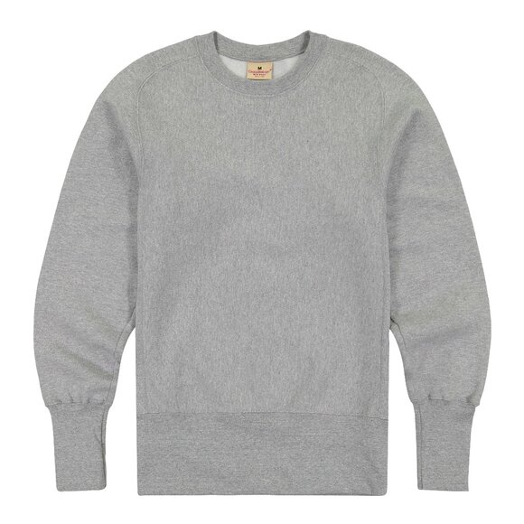 GOODWEAR S-CURVE RAGLAN FLEECE HEATHER GREY CREW NECK SWEATSHIRT MADE IN USA XS - Picture 1 of 4